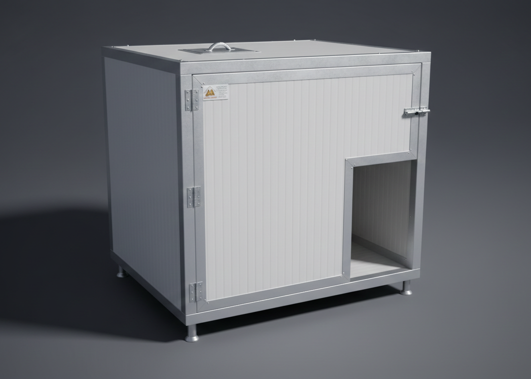 Cuccia Coibentata Riscaldata con Scasso Portalampada  - Tetto Pari (Uso Interno Box)